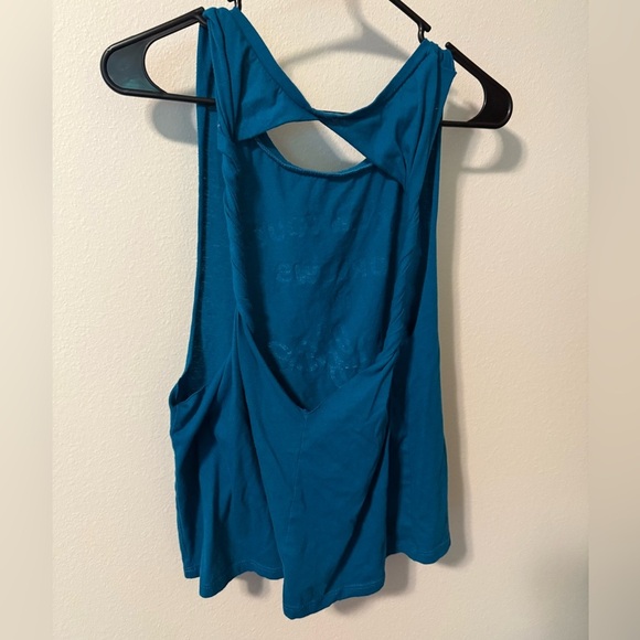 Awake Blue Sleeveless Backless Tank Top - Picture 2 of 3